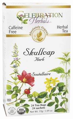 Celebration Herbals - Organic Skullcap Herb Herbal Tea - 24 Tea Bags