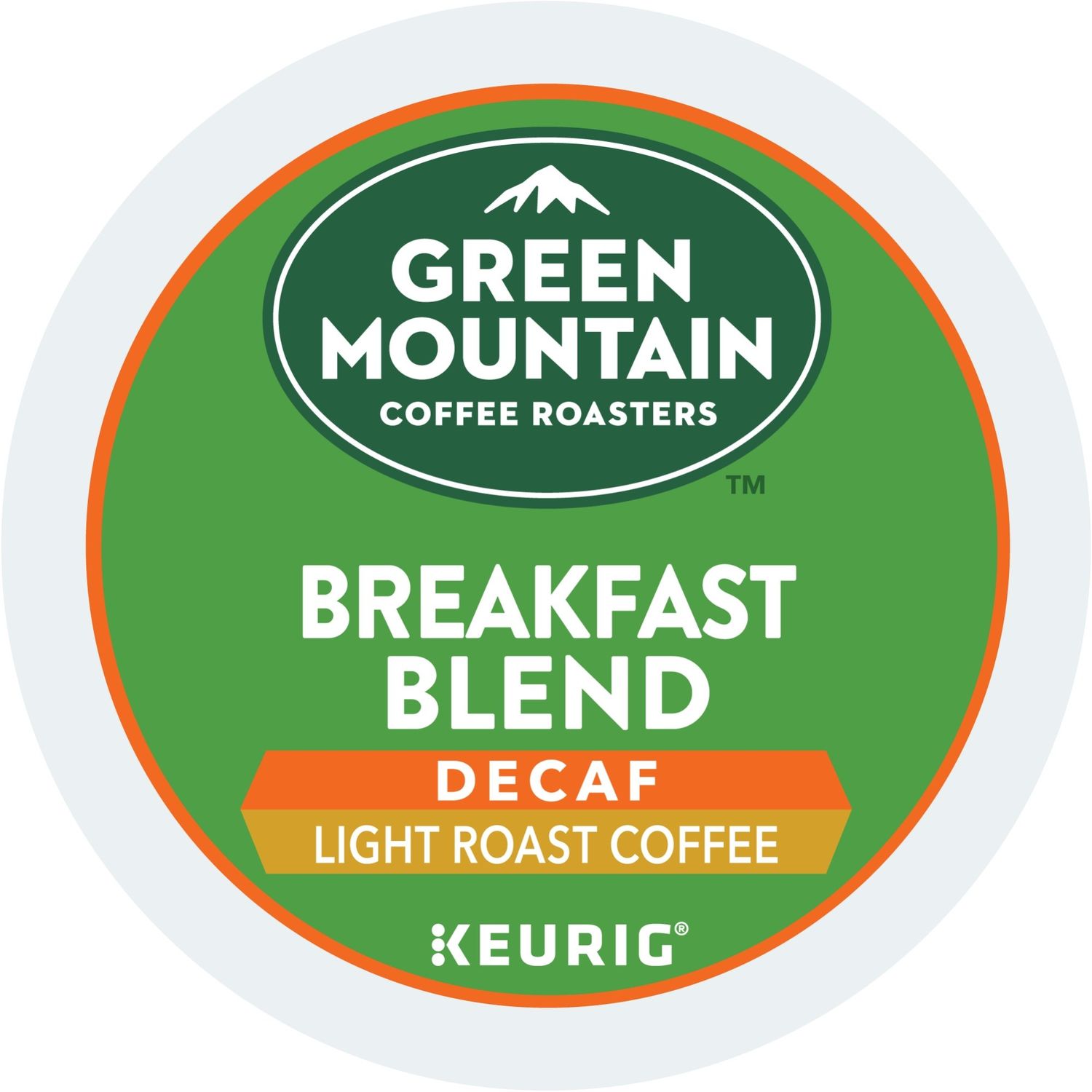 Green Mountain Coffee Roasters Keurig Single-Serve K-Cup Pods, Breakfast Blend Decaf Light Roast Coffee, 12 Count (Pack of 1)