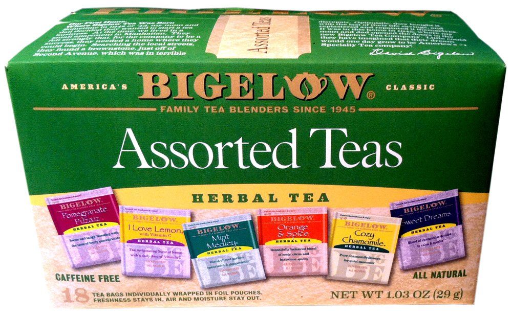 Bigelow Assorted Herb Tea 6 Variety 18 Bags (Pack of 4)