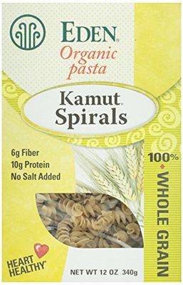 Eden Organic Kamut Spirals, 12 oz, 100% Whole Grain, Fusilli, Macaroni Cut, Non-GMO