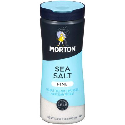 Morton All Purpose Sea Salt, Fine, 17.6 Ounce (Pack of 12)