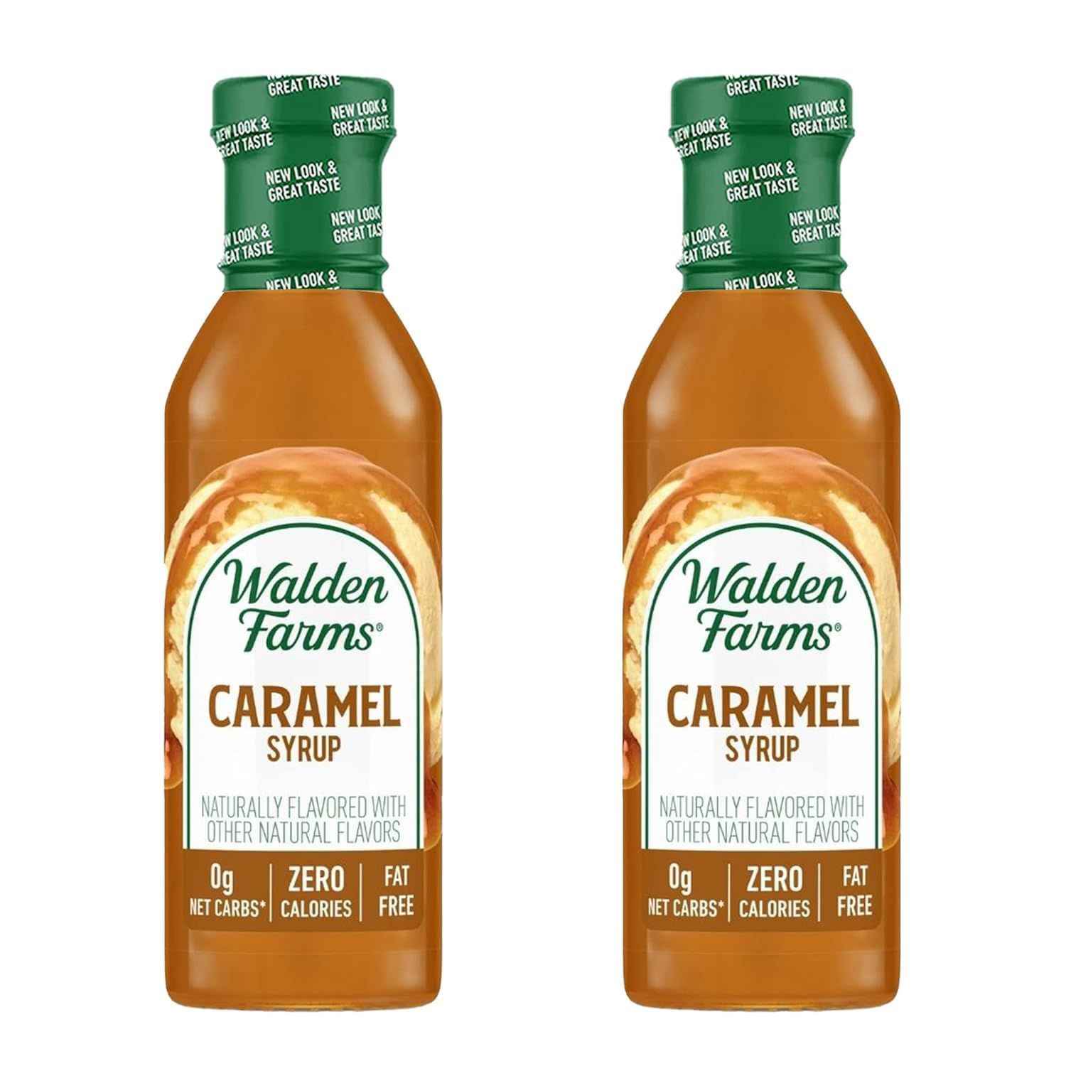 Walden Farms Caramel (2 bottles) SYRUP, Sugar Free, Calorie Free, Fat Free, Carb Free, Gluten Free (24 oz) by Walden Farms
