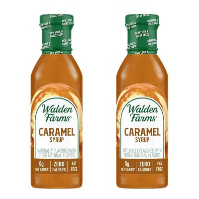 Walden Farms Caramel (2 bottles) SYRUP, Sugar Free, Calorie Free, Fat Free, Carb Free, Gluten Free (24 oz) by Walden Farms