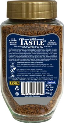 Cafe Tastle Colombian 100% Arabica Instant Coffee, 7.14 Ounce