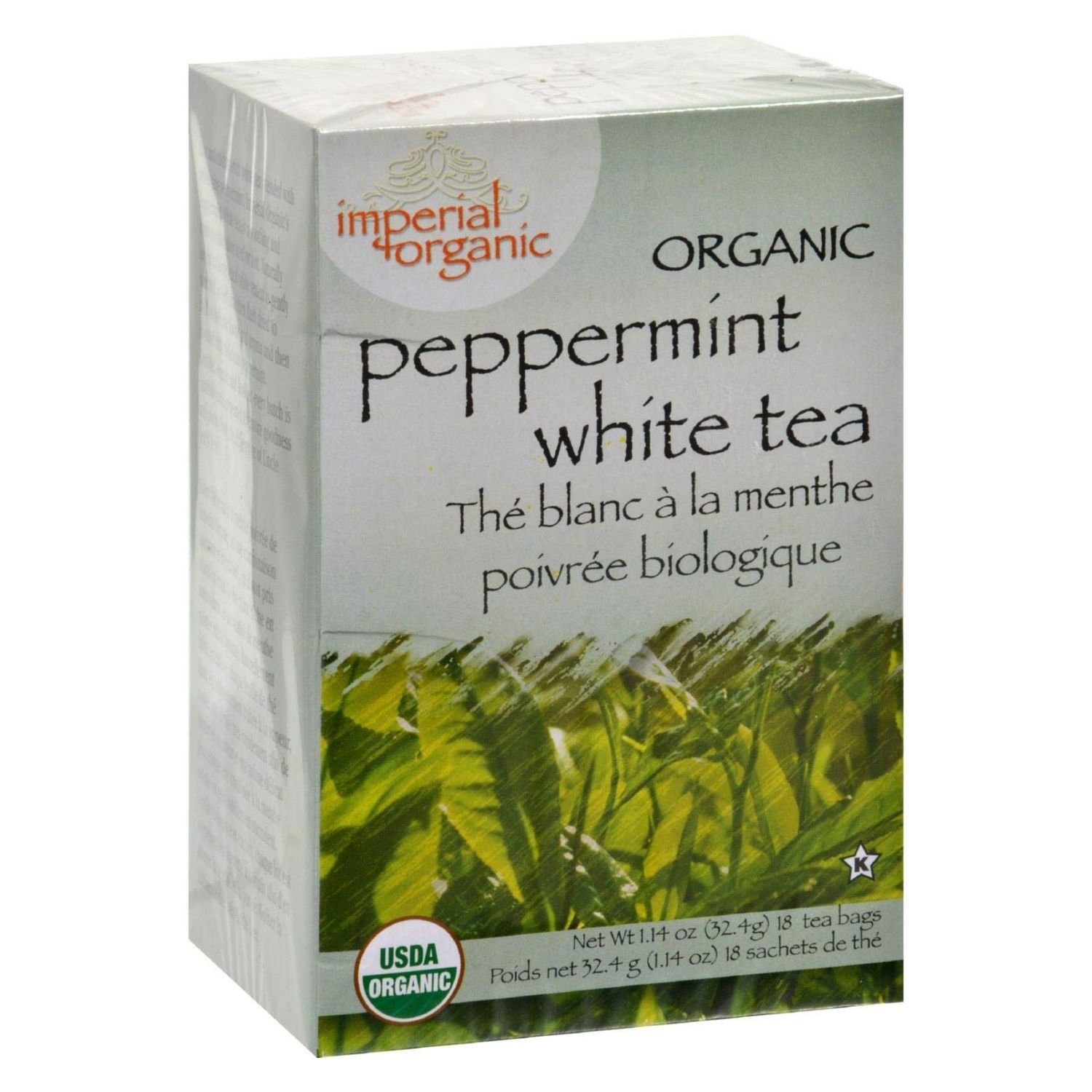Uncle Lee&#39;s Tea 100% Organic Peppermint White Tea 18 Bag(S)