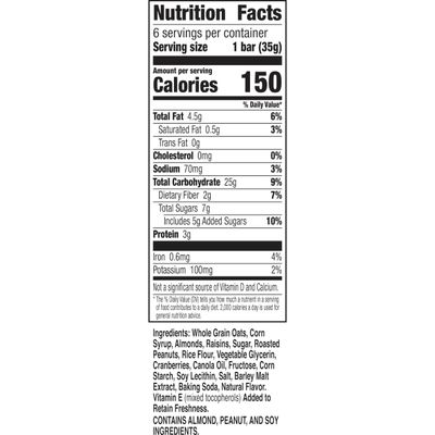 Nature Valley Chewy Fruit and Nut Granola Bars, Trail Mix, 6 Bars, 7.4 OZ (Pack of 12)