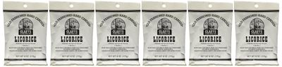 Claeys Candies Licorice - Old Fashioned Hard Candy - Artificially and Naturally Flavored - Fat-Free - 6 Ounce - 6-Pack