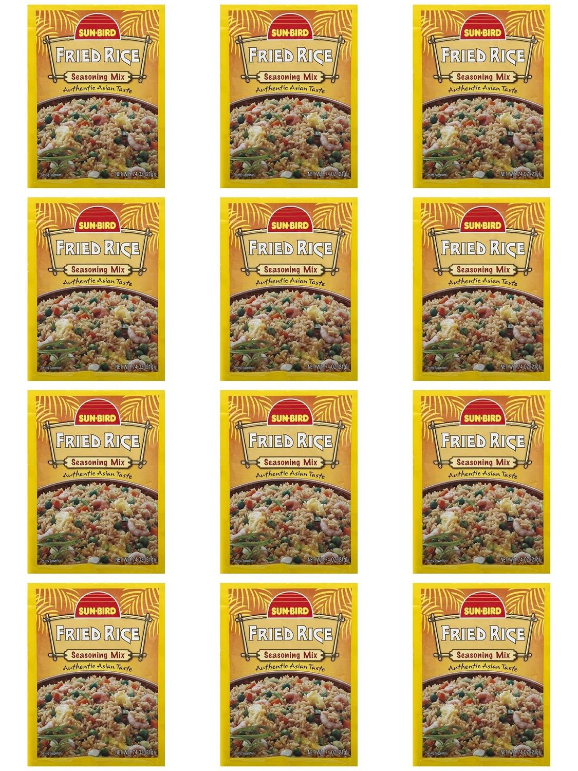 Sunbird Fried Rice Seasoning Mix, 0.74 Ounce - 12 pack
