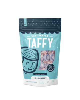 Taffy Shop Huck Yeah, Huckleberry Salt Water Taffy - Assorted Gourmet Candy Variety Pack, Bulk Sweet Snack, Fresh &amp; Gluten-Free, 60 Individually Wrapped Pieces (14oz)