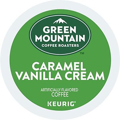 Green Mountain Coffee Roasters Caramel Vanilla Cream Keurig Single-Serve K-Cup pods, Light Roast Coffee, 72 Count