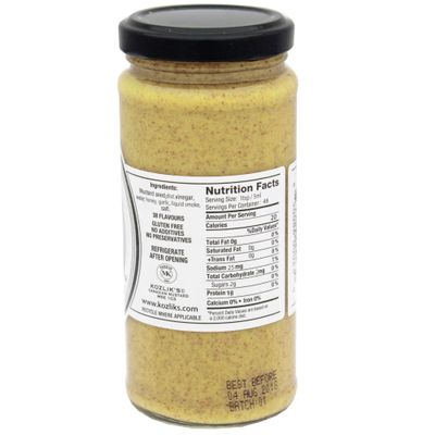 Kozlik's Sweet &amp; Smoky Brown Yellow Dijon Natural Gluten Free Non-GMO Mustard, 8.5oz Jar