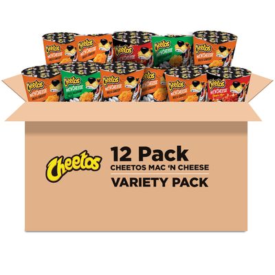 Cheetos Mac &#39;N Cheese, 3 Flavor Variety Pack, (12 Cups)
