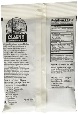 Claeys Candies Licorice - Old Fashioned Hard Candy - Artificially and Naturally Flavored - Fat-Free - 6 Ounce - 6-Pack