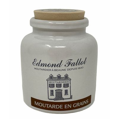 Edmond Fallot Old Fashion Grain Mustard Stone Jar - 8.8 Ounces