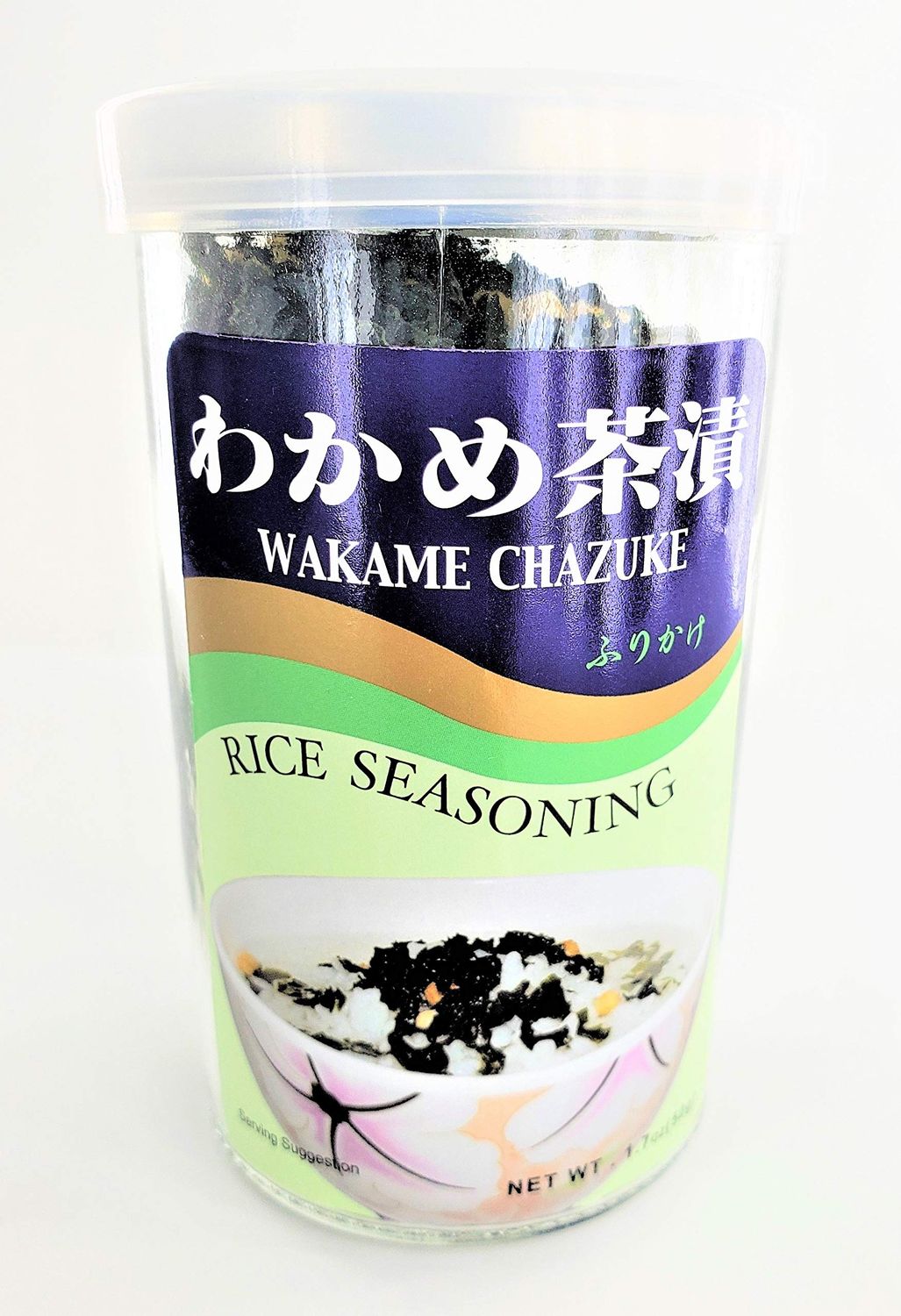 JFC Wakame Chazuke Rice Seasoning, 1.7-Ounce Bottle (Pack of 4)