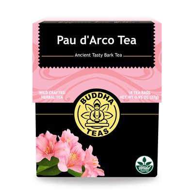 Buddha Teas Pau d&#39;Arco Tea - OU Kosher, 18 Bleach-Free Tea Bags