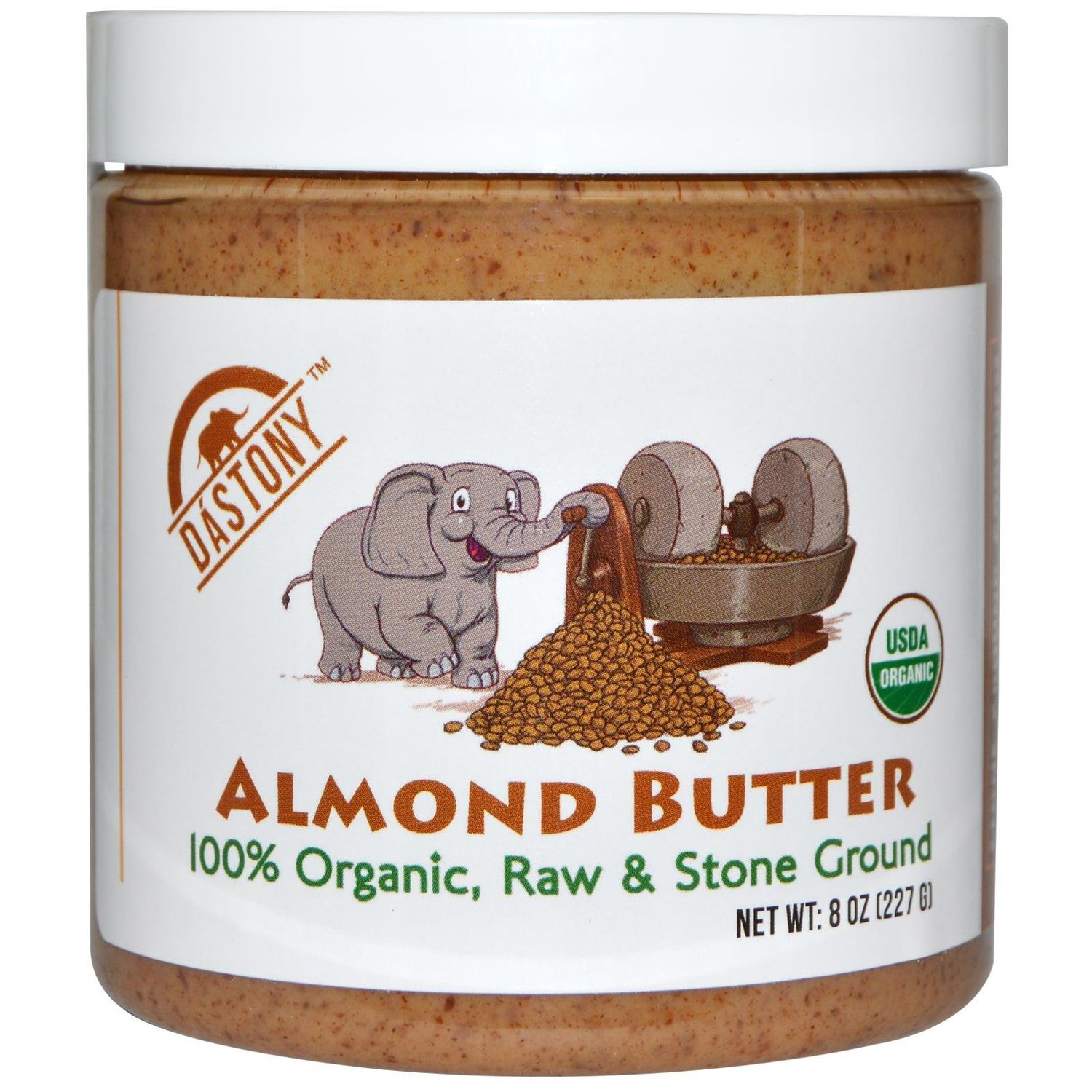 Dastony 100% Organic Almond Butter 8 oz (227 g)