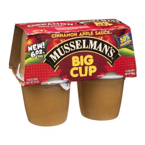 Musselman&#39;s Apple Sauce Big Cup Cinnamon - 4 CT