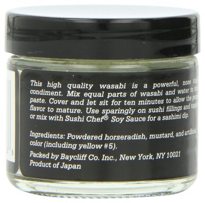 Sushi Chef Wasabi (Powdered Green Horseradish), 1-Ounce Glass Jars (Pack of 6)