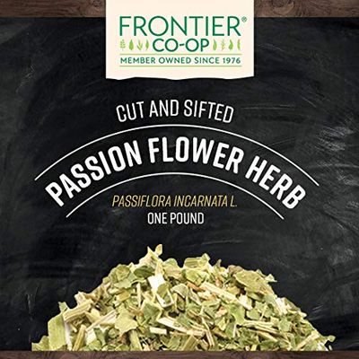 Frontier Co-op Passion Flower Herb, Cut &amp; Sifted, Kosher, Non-irradiated | 1 lb. Bulk Bag | Passiflora incarnata L.