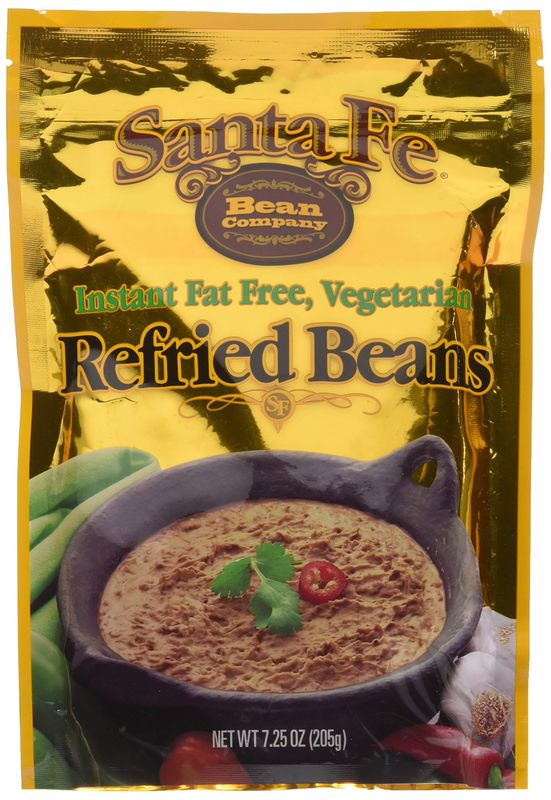 Santa Fe Instant Fat Free Vegetarian Refried Beans 7.25 Oz (Pack of 4)