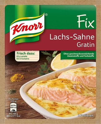 Knorr Fix creamy salmon gratin (Lachs-Sahne Gratin) (Pack of 4)