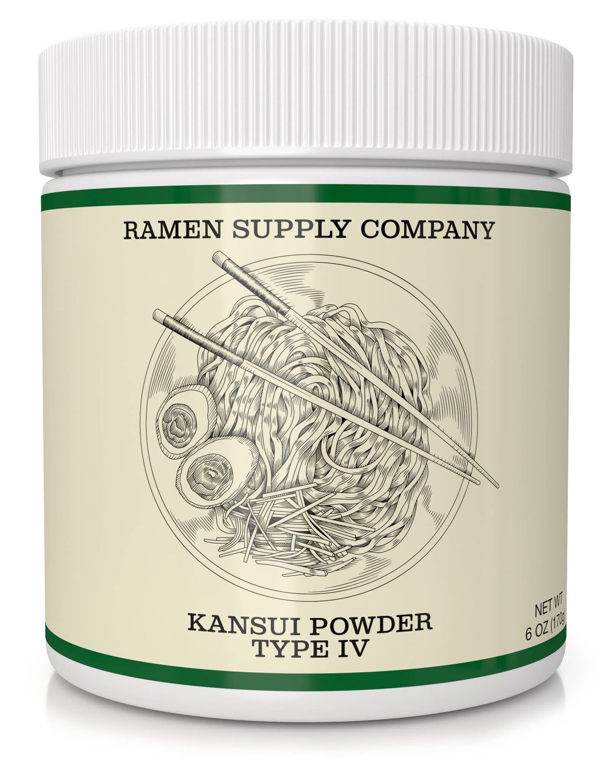 Food Grade Potassium Carbonate - 6 Oz - Kansui Powder for Making Fresh Ramen Noodles - Type 4