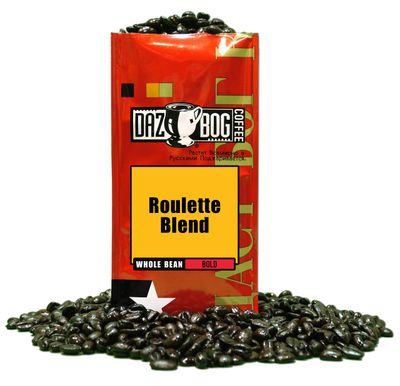 Dazbog Coffee | Roulette Blend | Whole Bean | 11 oz. | Light &amp; Dark Roasts | Smoky French Roasted Coffee | Full Bodied Blend | Vacuum Sealed Freshness