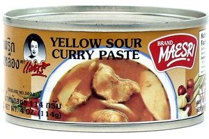 Maesri Sour Yellow Thai Curry Paste, 4 oz can (Pack of 6)