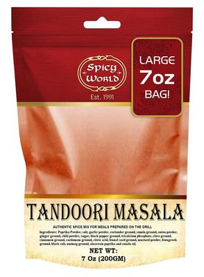 Spicy World Tandoori Masala Spice Mix Seasoning 7 Oz - 18 spice blend - Premium Quality Tandori Masala, Marinade &amp; Grill Spice Blend, Blended Right Here in the USA!