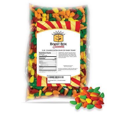 Charms Extra Sour Cry Baby Tears Fruit Flavored Candy Bulk Unwrapped (3 Pound)