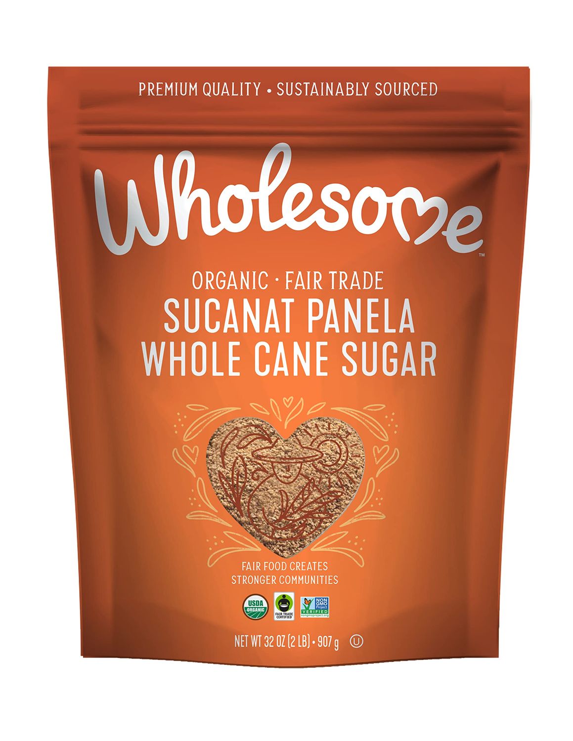 Wholesome Sweeteners Organic Sucanat, 2 lb, 32 Ounce