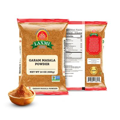 Laxmi Garam Masala 14 Oz (400gm) | A spicy and aromatic blend of our various salt free seasonings and spices | Non-GMO Product | For cooking and seasoning