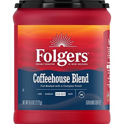 Folgers Coffeehouse Blend Ground Coffee, Medium-Dark Roast, 9.6 Ounces