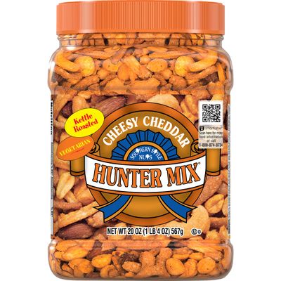 Southern Style Nuts Cheesy Cheddar Hunter Mix, 20 Ounces, Peanuts, Sesame Sticks, Corn Sticks, Almonds, and Cashews