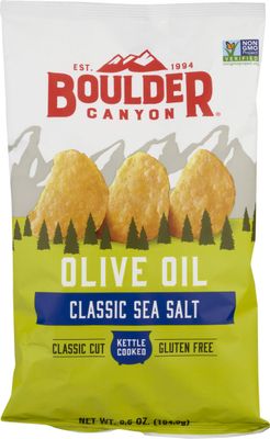 Boulder Canyon Kettle Cooked Potato Chips, Olive Oil, Sea Salt, 6.5 Ounce