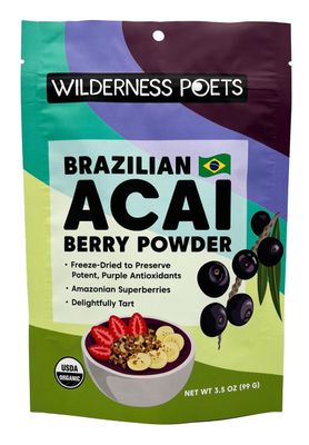 Wilderness Poets, Organic Freeze Dried Acai Powder (3.5 Ounce)