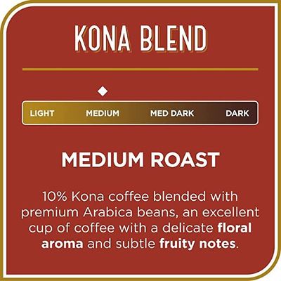 Don Francisco's Kona Blend Medium Roast K-Cup Coffee Pods, 12 Count - 10% Hawaiian Kona Coffee, Compatible with Keurig Brewers, Recyclable through TerraCycle, Aromatic Single-Serve Pods