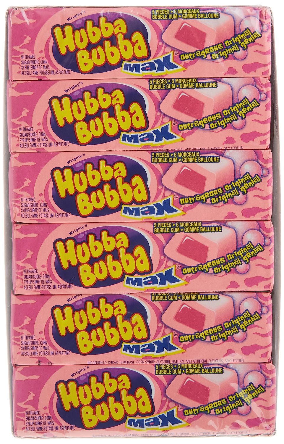 Hubba Bubba Max, Outrageous Original, 18 Count - {Imported from Canada}