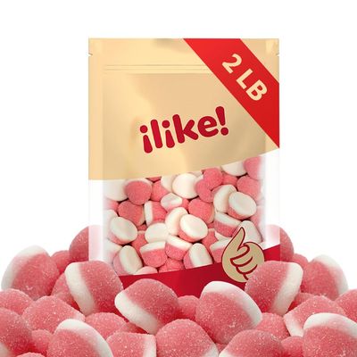 Pink Strawberry Puffy Gummy Candy | 2-Pound Bag | Baby Shower Treats