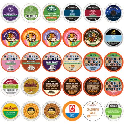 Decaf Coffee Pods Variety Pack, Decaf Coffee Pods For Keurig Coffee Maker, Single Serve Decaffeinated Unflavored And Flavored Coffee Pods For K Cup Brewers, 30 Count