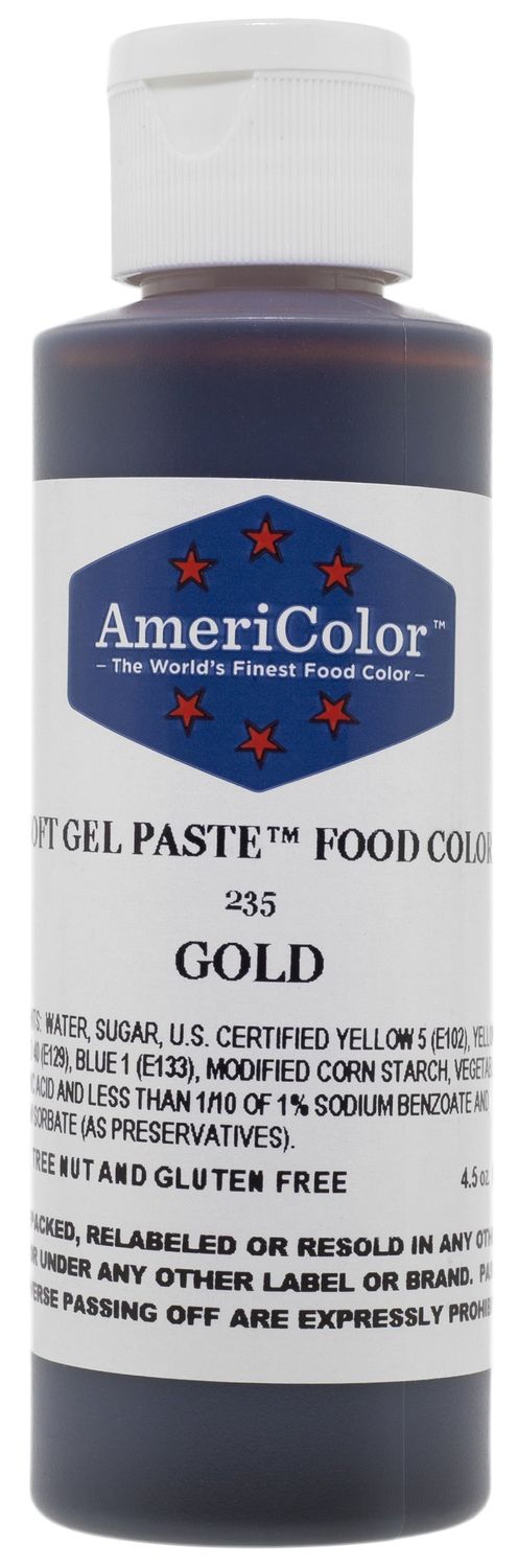 Americolor Soft Gel Paste Food Color, 4.5-Ounce, Gold