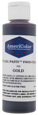 Americolor Soft Gel Paste Food Color, 4.5-Ounce, Gold