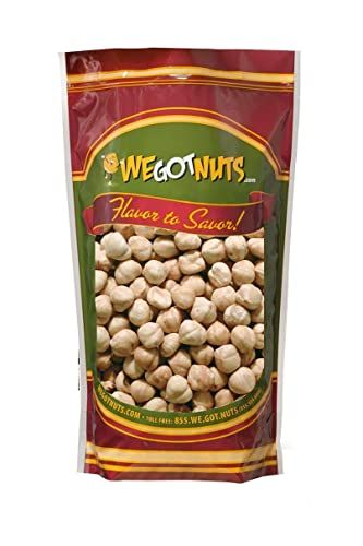 Blanched Hazelnuts Filberts 3 Pounds, Dry Roasted Unsalted - No Shell - Packed Fresh in Resealable Bag) We Got Nuts