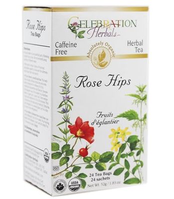 CELEBRATION HERBALS Rose HIPS Tea Organic 24 Bag, 0.02 Pound