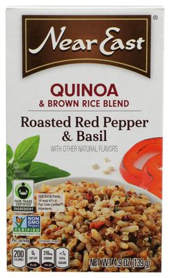 Near East Roasted Pepper and Basil Quinoa Blend, 4.9 ounces, (Pack of 3)