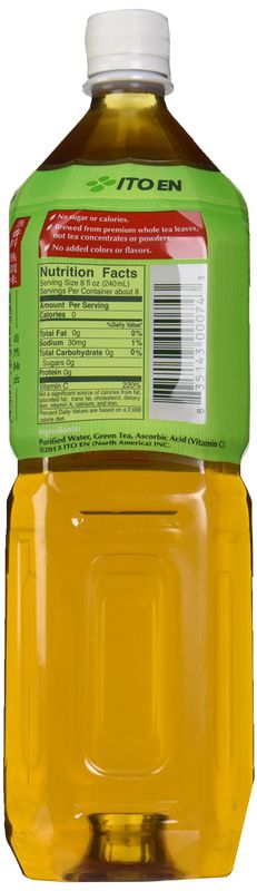 Itoen Unsweetened Green Tea, 67.6-Ounce (Pack of 6)