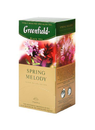 Greenfield Spring Melody Black Tea Fruit &amp; Herbal Collection 25 Teabags The Execptional Freshness Of Tea Is Guranteed By The Special Foil Sachet