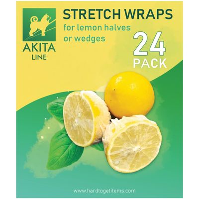 Lemon Wrap, Lemon Covers, Lemon Stretch Wraps for Lemon Halves and Wedges, Bag of 24