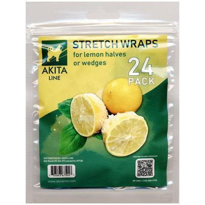 Lemon Wrap, Lemon Covers, Lemon Stretch Wraps for Lemon Halves and Wedges, Bag of 24